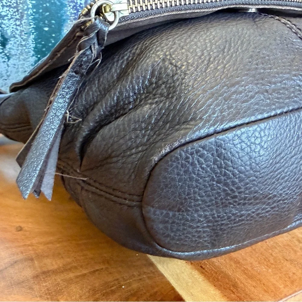The Sak 2010’s “Deena Flap” Shoulder bag in chocolate brown